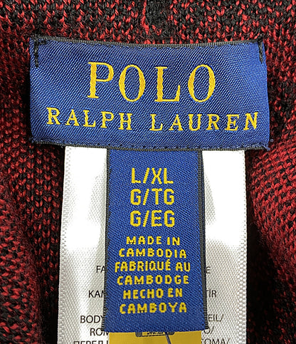 美品 RALPH LAUREN ポンチョ 313929843001 レッド チェック レディース SIZE L-XL ラルフローレン