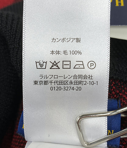 美品 RALPH LAUREN ポンチョ 313929843001 レッド チェック レディース SIZE L-XL ラルフローレン