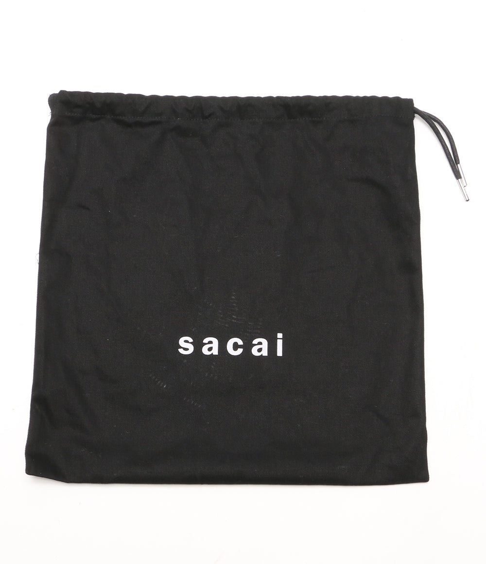 サカイ  ハンドバッグ ブラック ラタン ラウンドバッグ      レディース   sacai