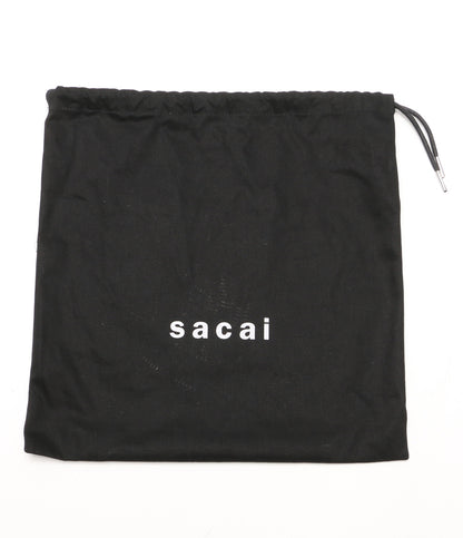 サカイ  ハンドバッグ ブラック ラタン ラウンドバッグ      レディース   sacai