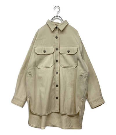 ナイジェルケーボン  シャツジャケット WOMAN 8043-08-53005 BIG CPO ホワイト      レディース SIZE 10  NIGEL CABOURN