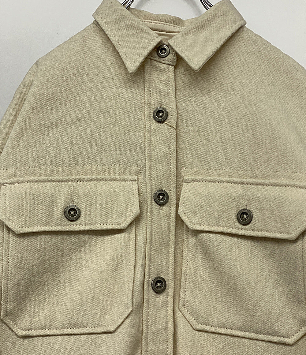NIGEL CABOURN シャツジャケット WOMAN 8043-08-53005 BIG CPO ホワイト レディース SIZE 10 ナイジェルケーボン