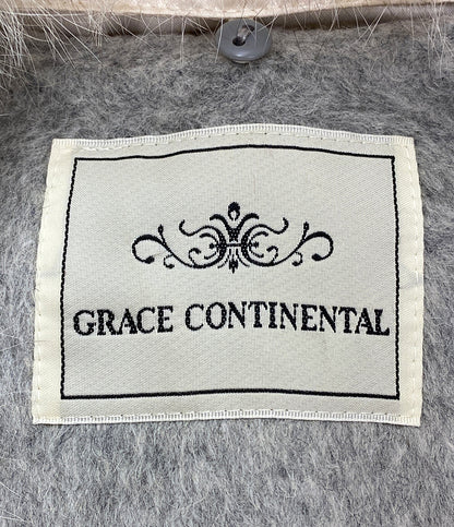 グレースコンチネンタル  コート ファー グレー ビジュー      レディース SIZE 38  GRACE CONTINENTAL