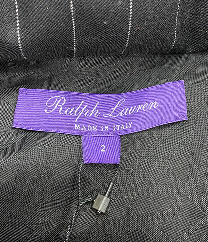 ラルフローレンパープルレーベル  ダウンジャケット 290919048001 ストライプ      レディース SIZE 2  RALPH LAUREN PURPLE LABEL