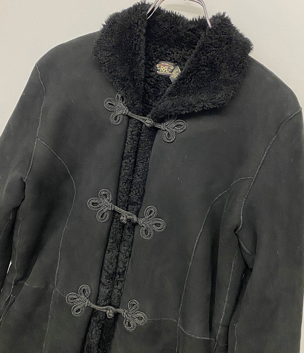 ダブルアールエル ラルフローレン ムートンコート 282917089001 ブラック      レディース SIZE 155/80A  RRL RALPH LAUREN