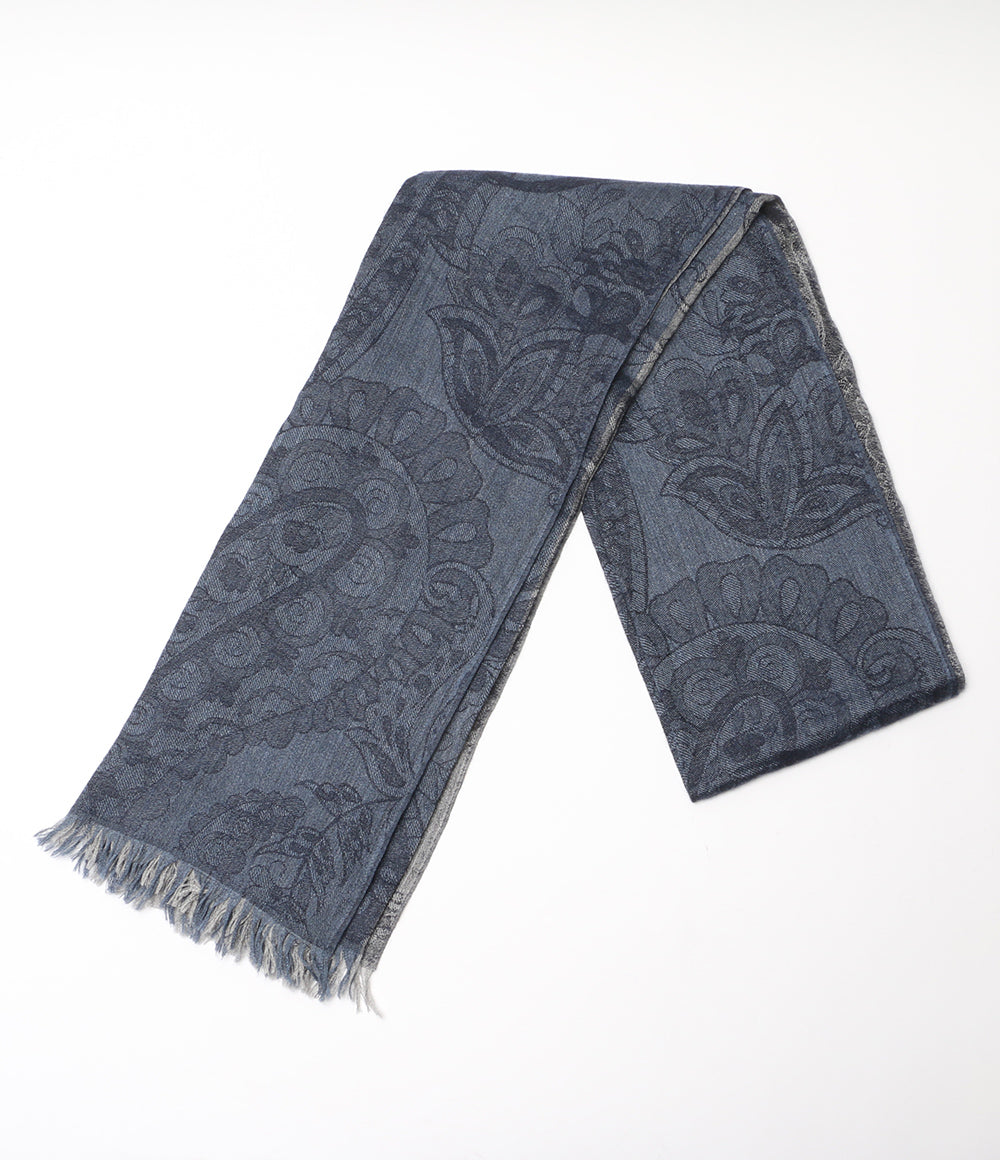 チェーザレアットリーニ ストール カシミヤ シルク ネイビー