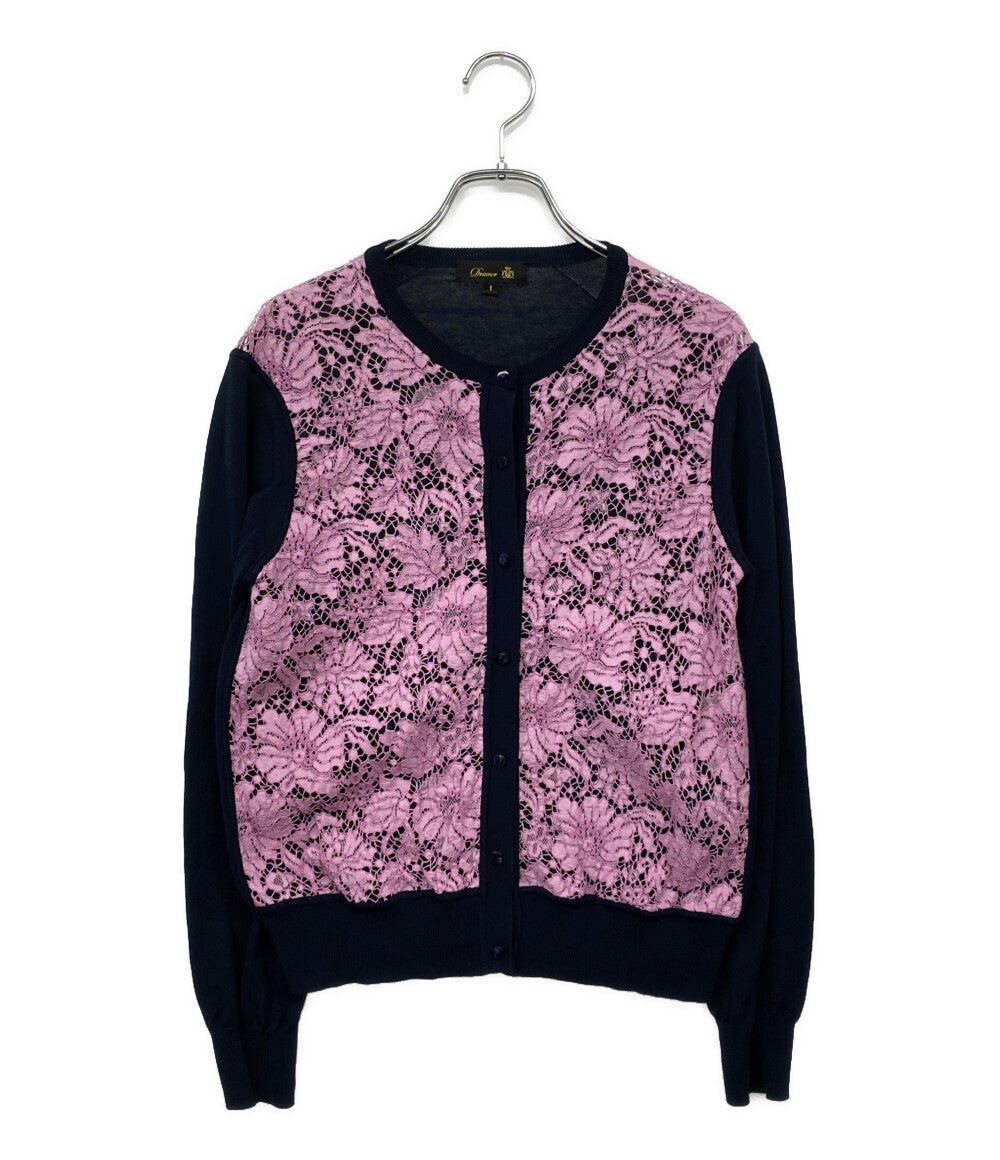 Drawer レース切替カーディガン 6515-106-0383 レディース SIZE 1 ドゥロワー