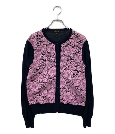 Drawer レース切替カーディガン 6515-106-0383 レディース SIZE 1 ドゥロワー