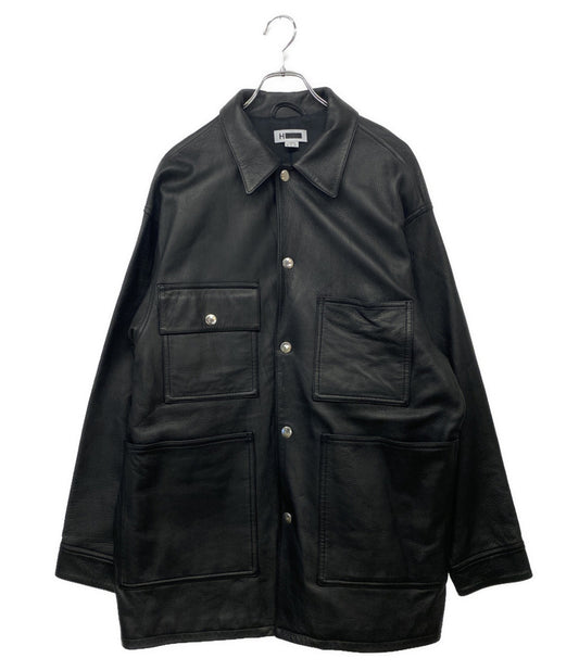 H BEAUTY＆YOUTH UNITED ARROWS エイチビューティーアンドユース レザー カバーオール 1225-299-9587 メンズ SIZE LARGE