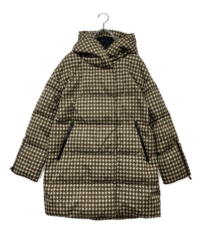 HERNO ダウンコート LAMINAR 47268-41674 ブラウン 千鳥格子 レディース SIZE 40 ヘルノ