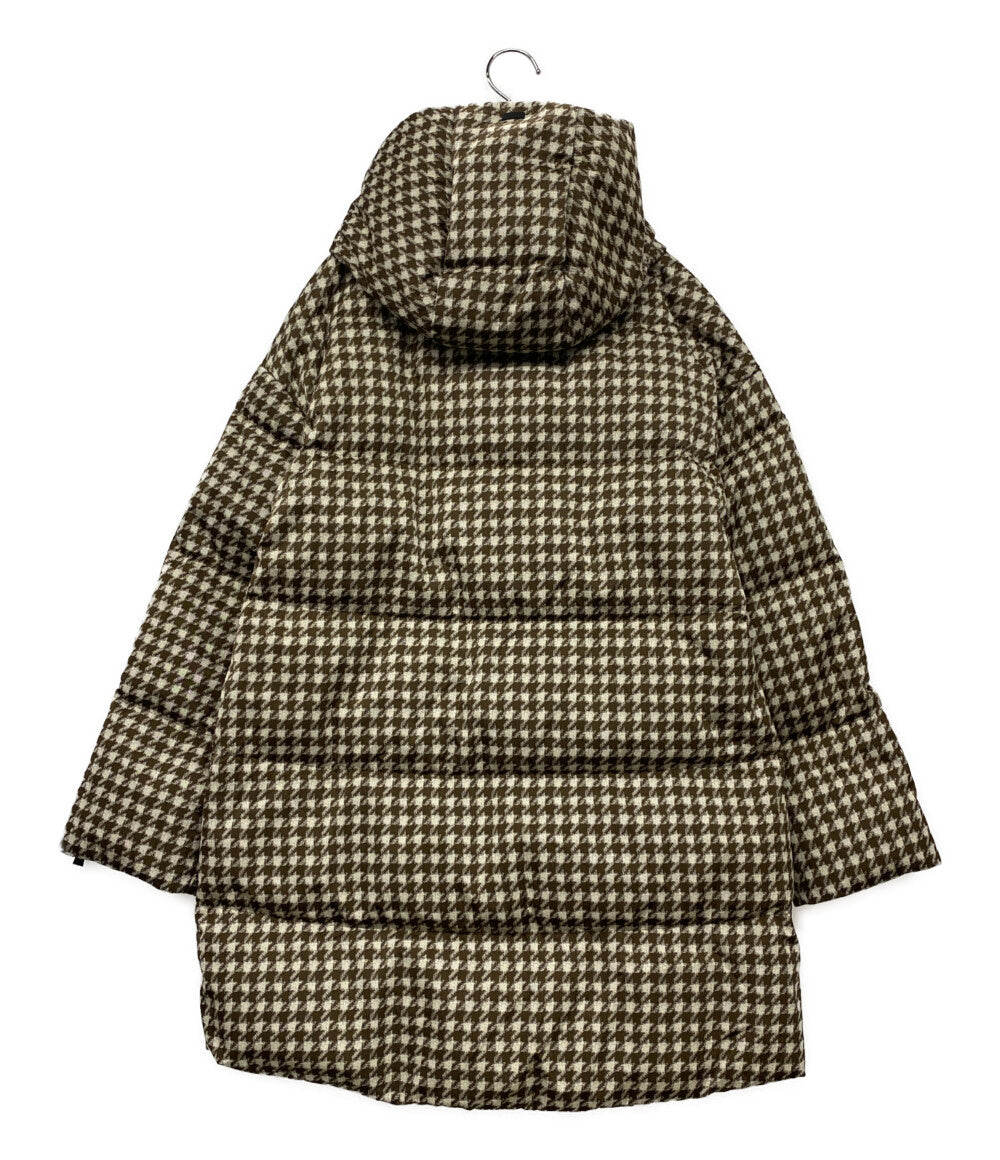 HERNO ダウンコート LAMINAR 47268-41674 ブラウン 千鳥格子 レディース SIZE 40 ヘルノ