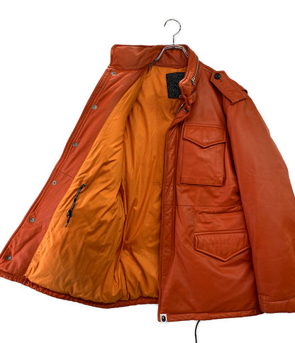 A BATHING APE ダウンジャケット レザーダウン M-65 メンズ SIZE M アベイシングエイプ