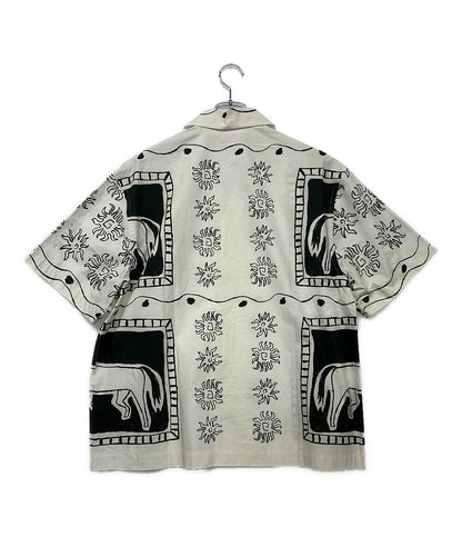 ジャックムー 美品 半袖シャツ 1159-343-8984 総柄 ホワイト      メンズ SIZE 48  JACQUEMUS