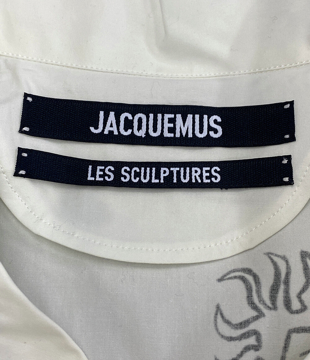 ジャックムー 美品 半袖シャツ 1159-343-8984 総柄 ホワイト      メンズ SIZE 48  JACQUEMUS