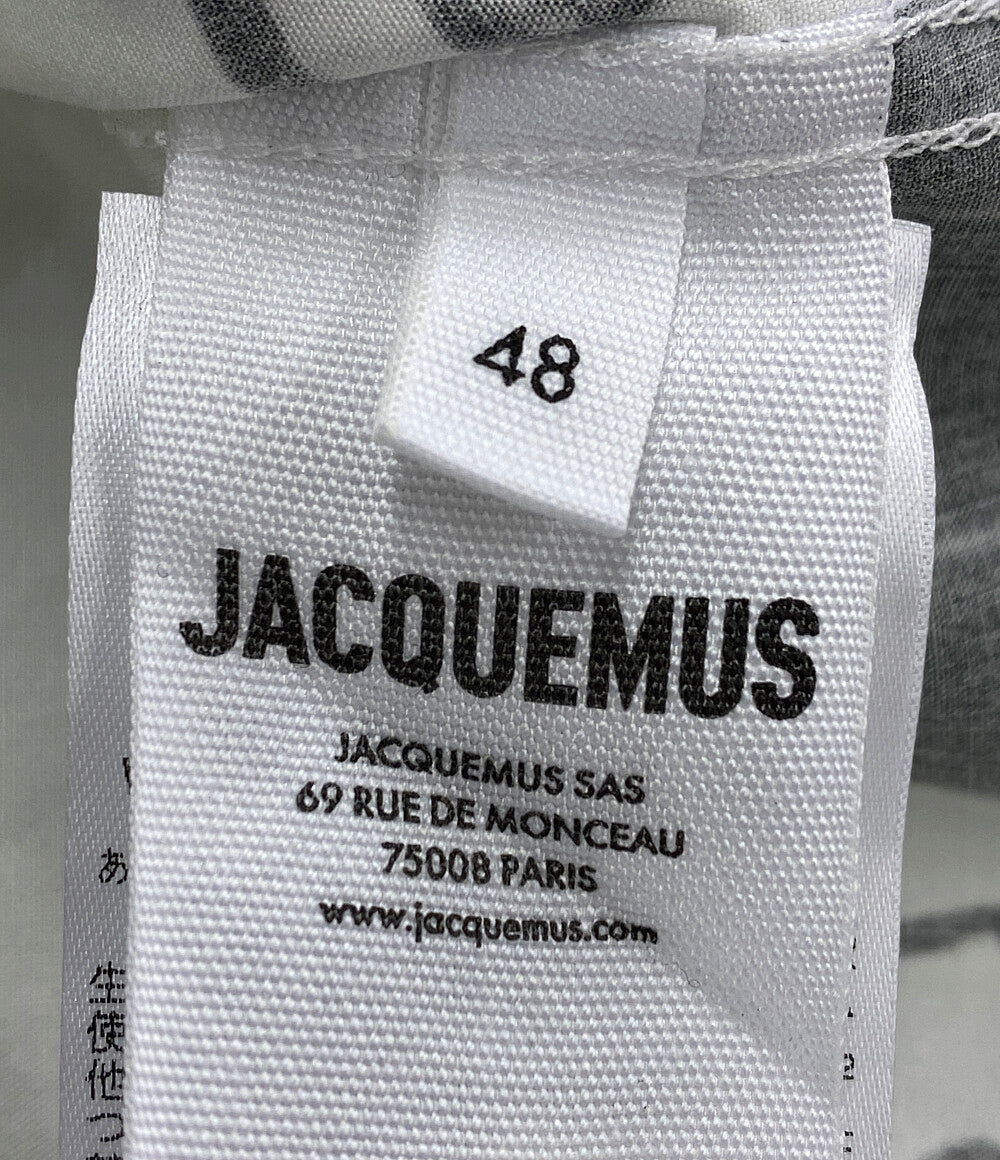 ジャックムー 美品 半袖シャツ 1159-343-8984 総柄 ホワイト      メンズ SIZE 48  JACQUEMUS