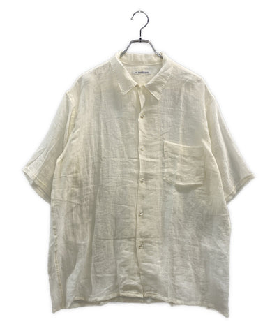 マーティーアンドサンズ 半袖シャツ リネン ホワイト MT4103-0614 メンズ SIZE 4 MAATEE＆SONS