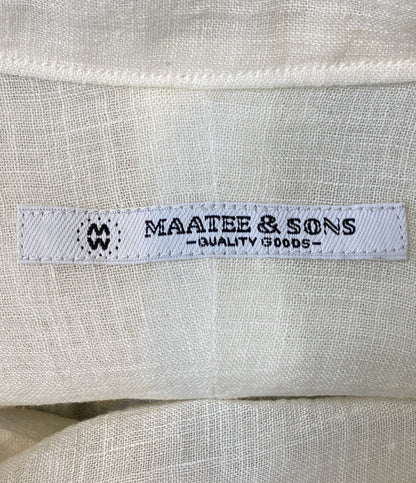 マーティーアンドサンズ 半袖シャツ リネン ホワイト MT4103-0614 メンズ SIZE 4 MAATEE＆SONS