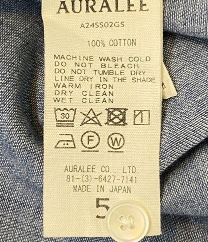 オーラリー  半袖シャツ デニムシャツ     A24SS02GS メンズ SIZE 5  AURALEE