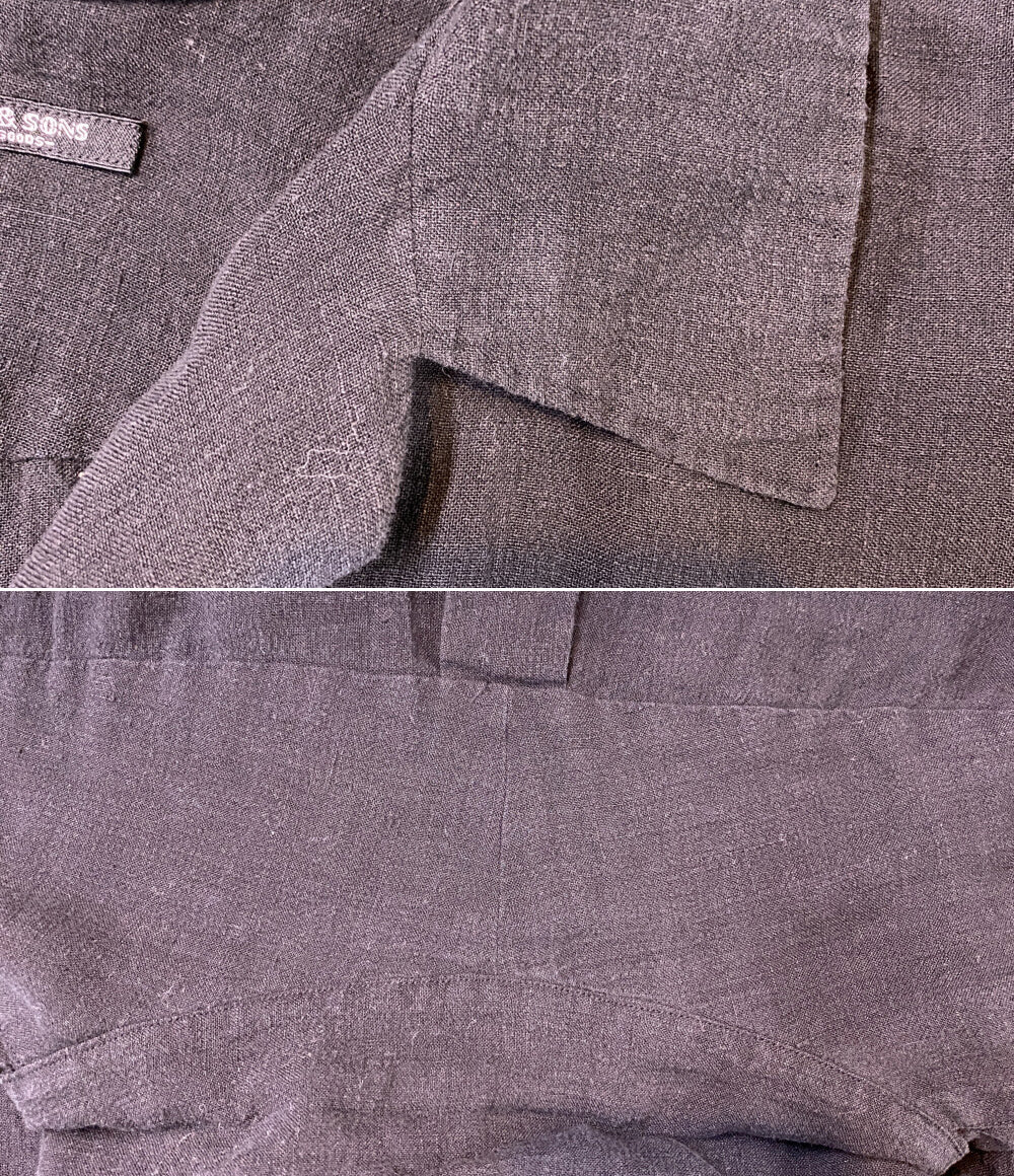 マーティーアンドサンズ 半袖シャツ ブラック     MT4103-0614 メンズ SIZE 4  MAATEE＆SONS