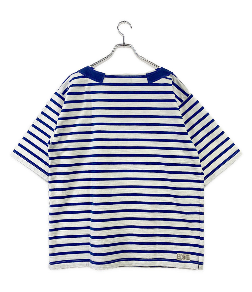 ナイジェルケーボン 半袖Ｔシャツ ボーダー ブルー メンズ SIZE 52 NIGEL CABOURN