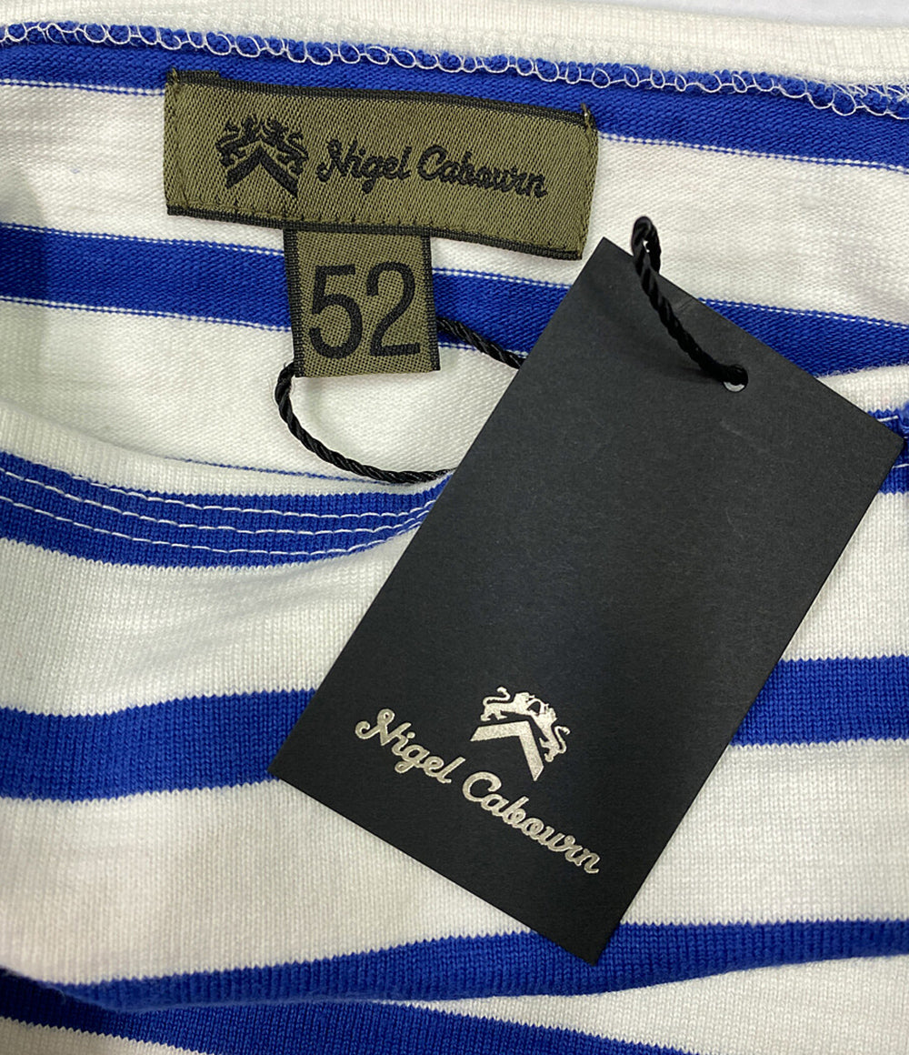 ナイジェルケーボン 半袖Ｔシャツ ボーダー ブルー メンズ SIZE 52 NIGEL CABOURN
