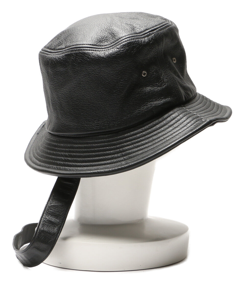 ピースマイナスワン ハット LEATHER BUCKET HUT      メンズ   PEACEMINUSONE