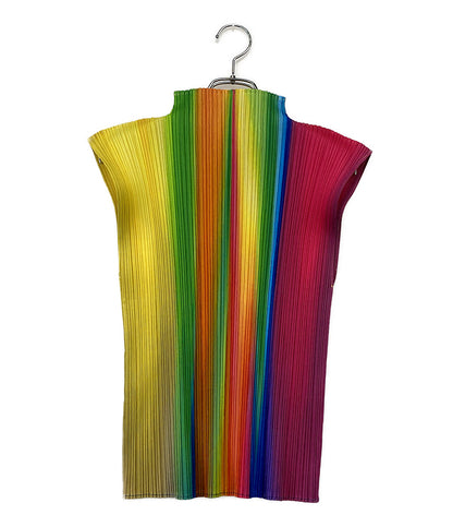 プリーツプリーズ ノースリーブカットソー レインボー PP79-JK730 レディース SIZE 3 PLEATS PLEASE