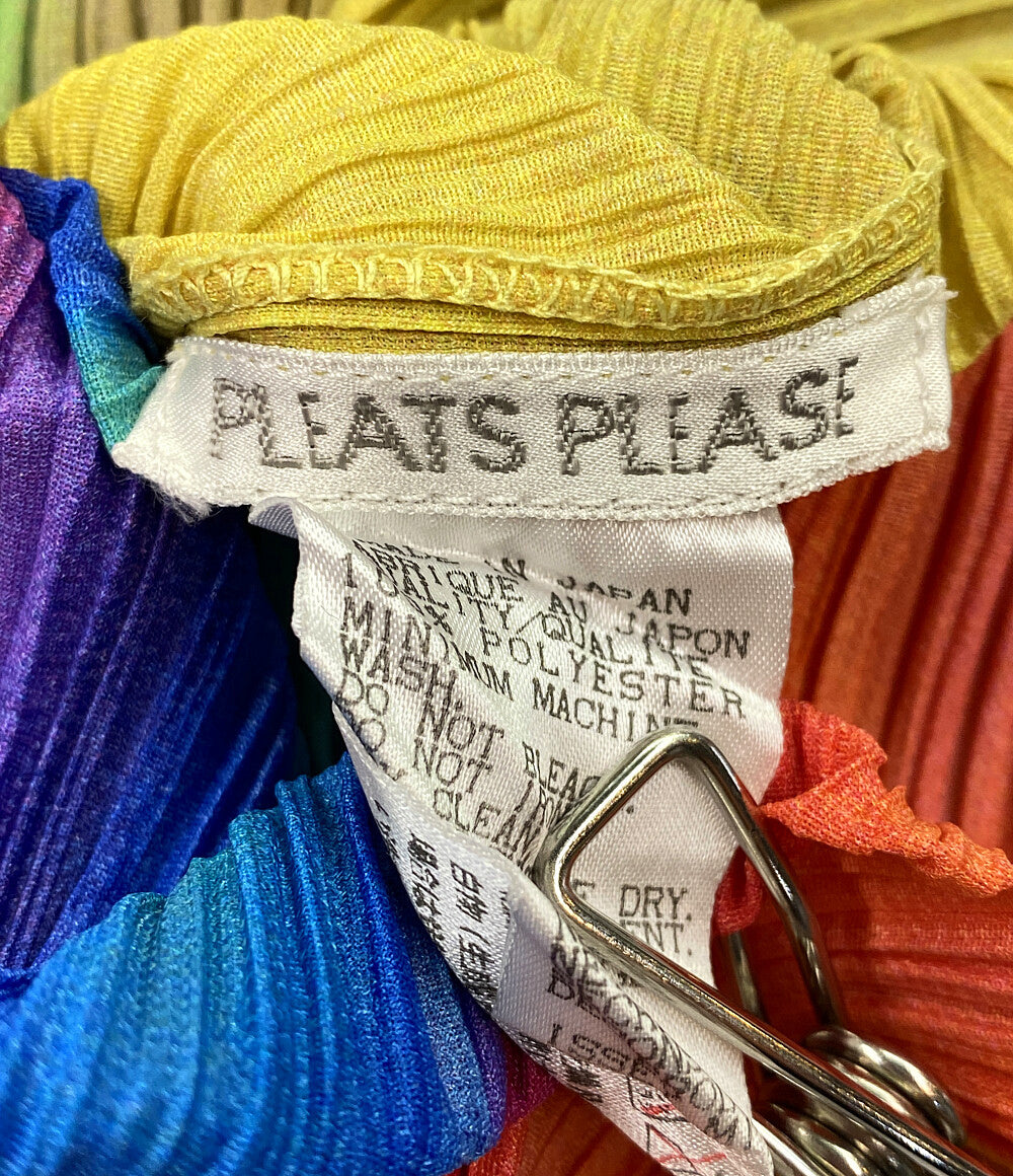 プリーツプリーズ ノースリーブカットソー レインボー PP79-JK730 レディース SIZE 3 PLEATS PLEASE
