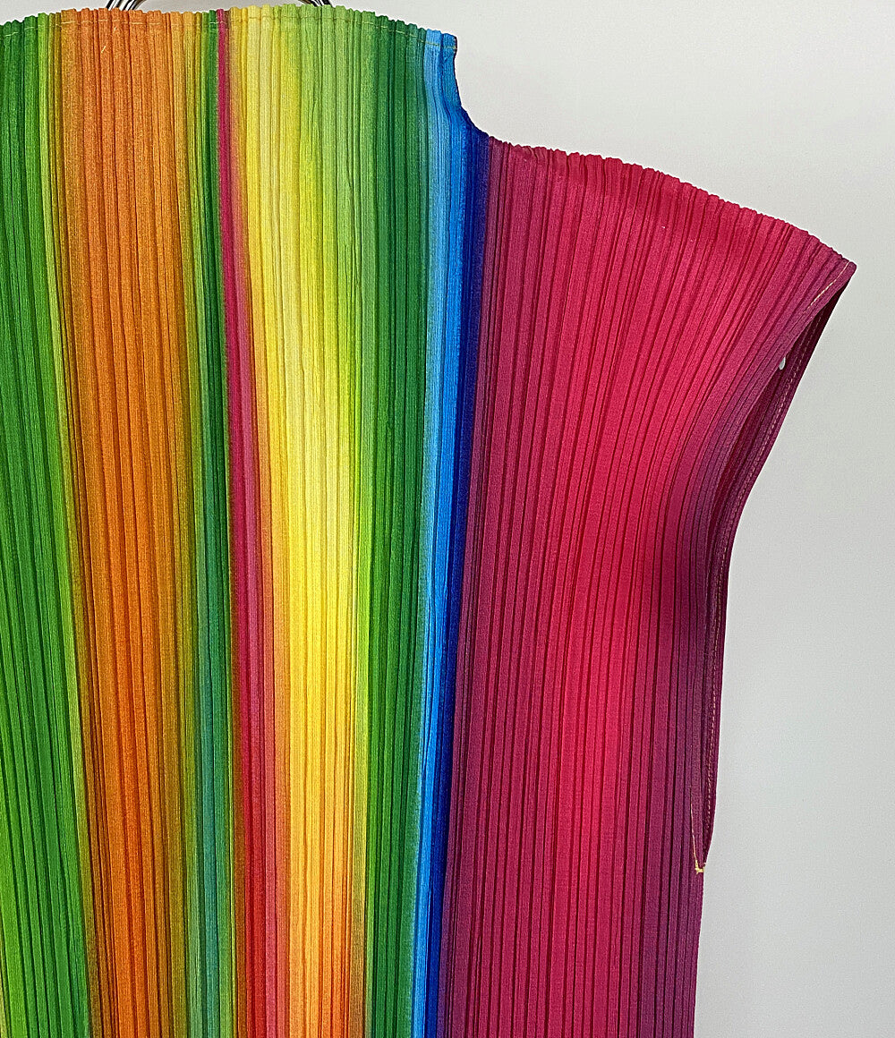 プリーツプリーズ ノースリーブカットソー レインボー PP79-JK730 レディース SIZE 3 PLEATS PLEASE