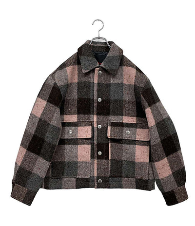 美品 キャバン ジャケット チェックメルトン CPO メンズ SIZE M CABaN