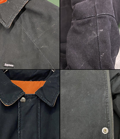 Supreme リバーシブルワークジャケット ブラック×オレンジ メンズ SIZE L シュプリーム