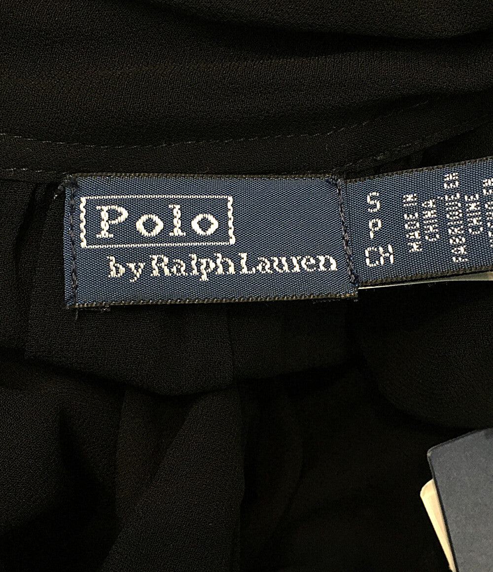 ポロ・ラルフローレン  ジョーゼットタイネックドレス ブラック 211948687001      レディース SIZE S  POLO RALPH LAUREN