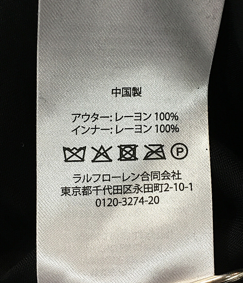 ポロ・ラルフローレン  ジョーゼットタイネックドレス ブラック 211948687001      レディース SIZE S  POLO RALPH LAUREN