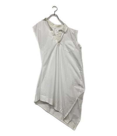 サカイ  コットンポプリンポロシャツ ホワイト 24-07376      レディース SIZE 1  sacai