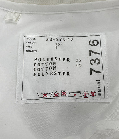 サカイ  コットンポプリンポロシャツ ホワイト 24-07376      レディース SIZE 1  sacai
