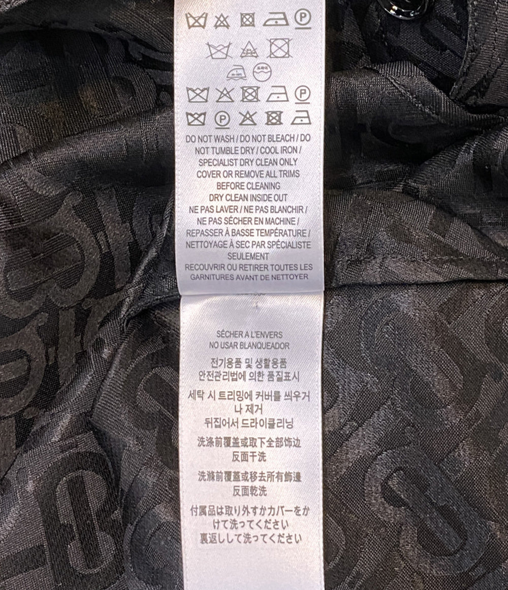 BURBERRY 長袖シャツ TB シルク ブラック レディース SIZE 6 バーバリー