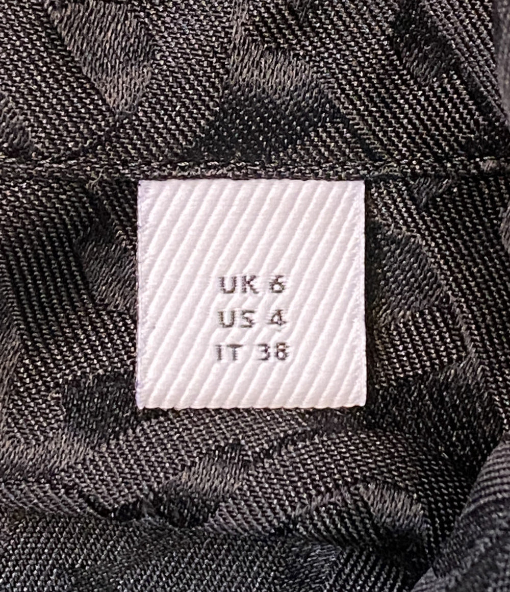 BURBERRY 長袖シャツ TB シルク ブラック レディース SIZE 6 バーバリー