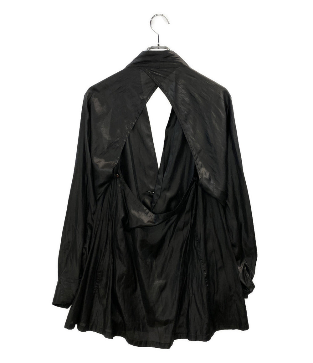 イッセイミヤケ 長袖シャツ LUSTER SHIRT ブラック IM23FJ022 メンズ