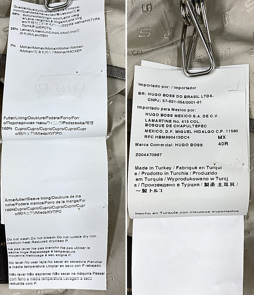 HUGO BOSS ジャケット スーツ セットアップ ベージュ メンズ SIZE US40R ヒューゴボス