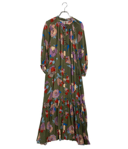 グレースクラス ワンピース 花柄 グリーン 02233 31178-00 レディース SIZE 36 grace class