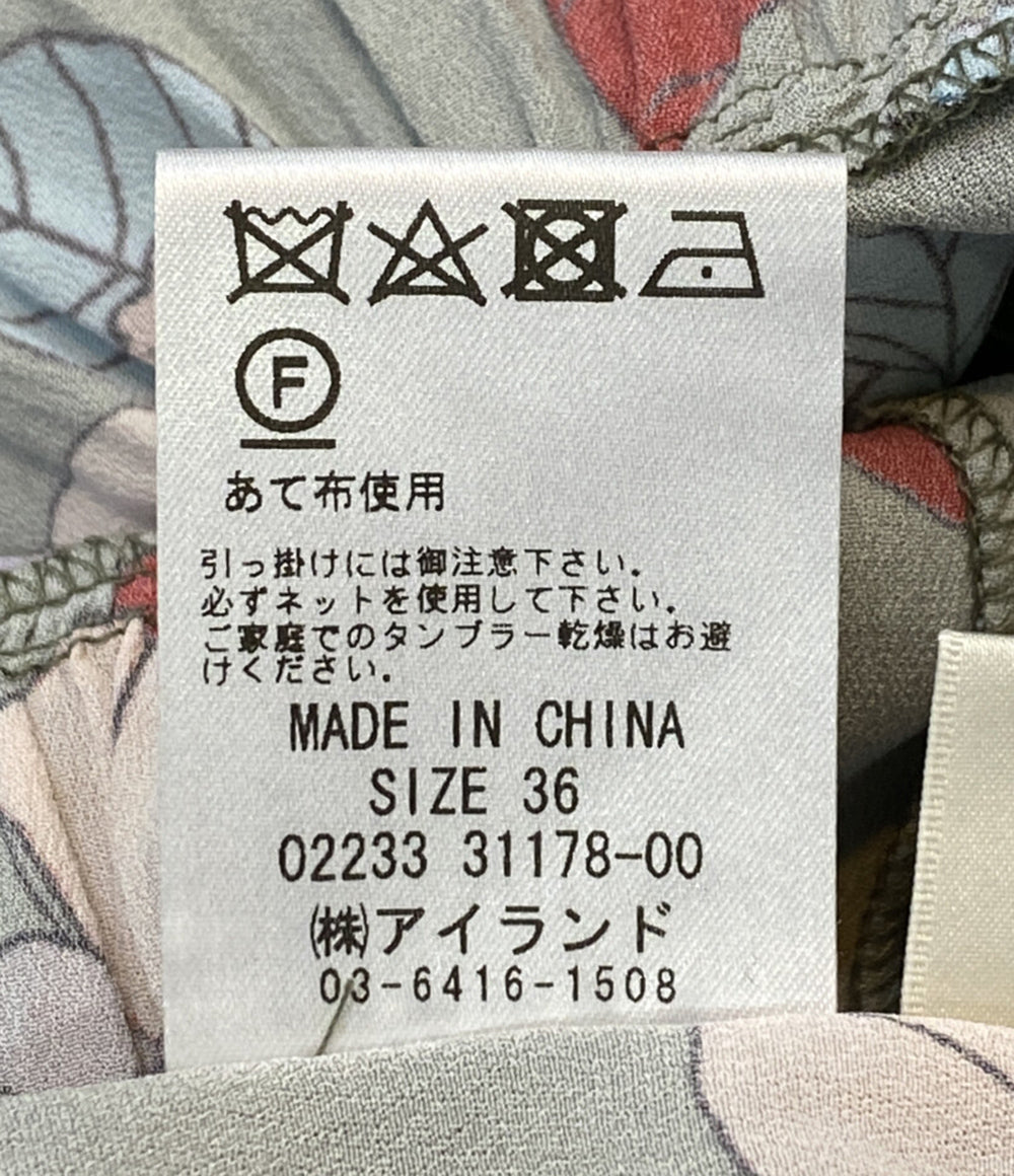 グレースクラス ワンピース 花柄 グリーン 02233 31178-00 レディース SIZE 36 grace class