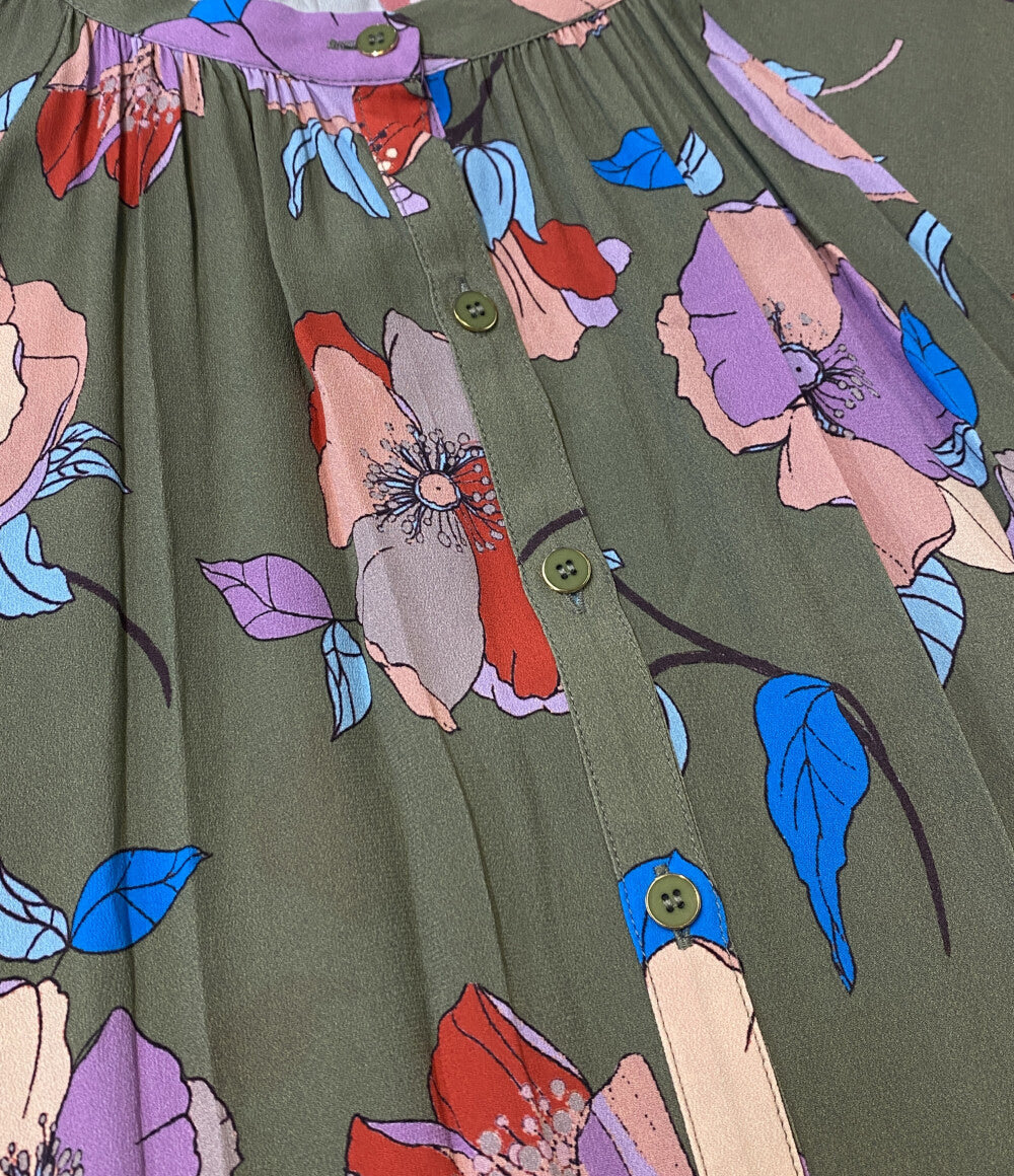 グレースクラス ワンピース 花柄 グリーン 02233 31178-00 レディース