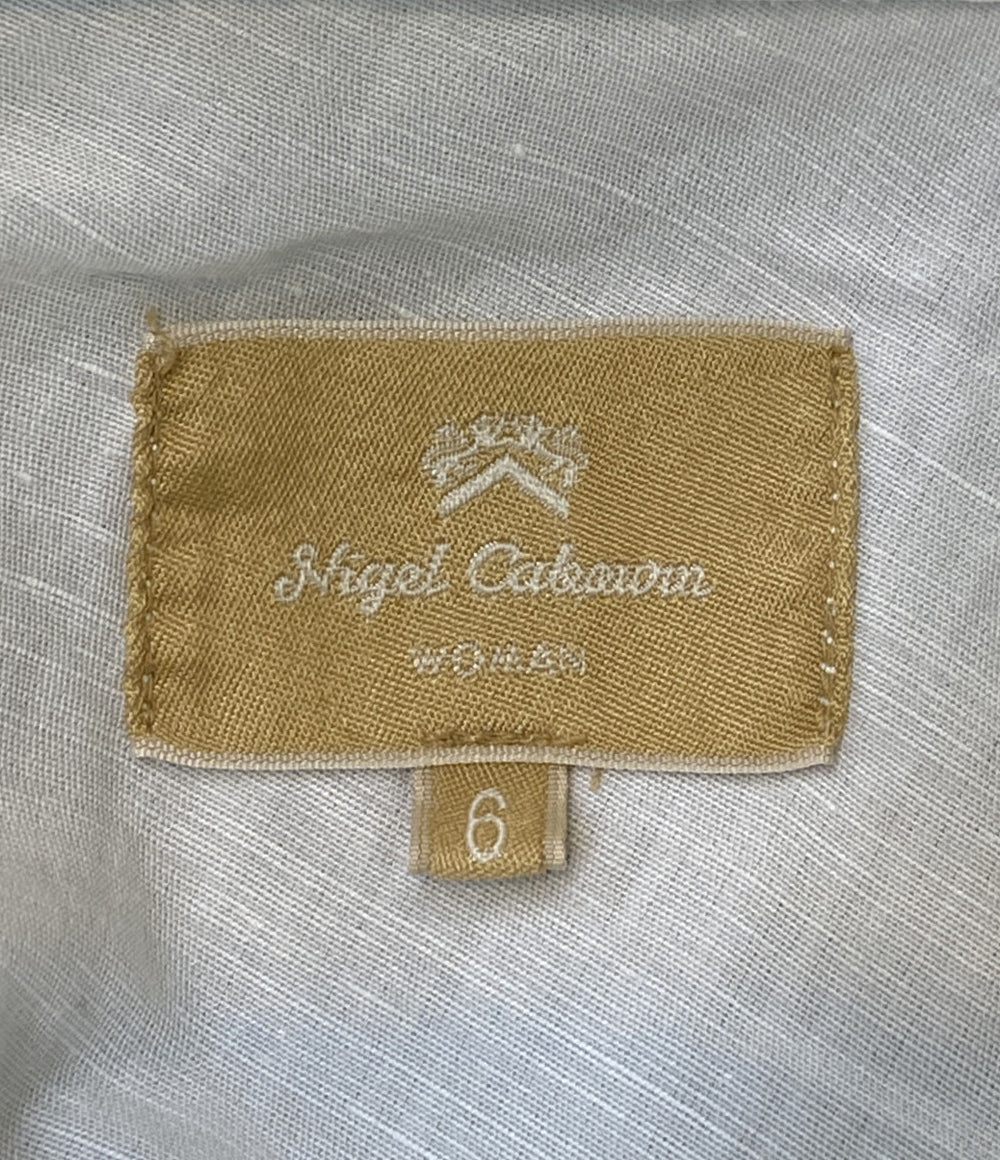 ナイジェルケーボン  半袖シャツ WOMAN ホワイト     8046-08-30000 レディース SIZE 6  NIGEL CABOURN