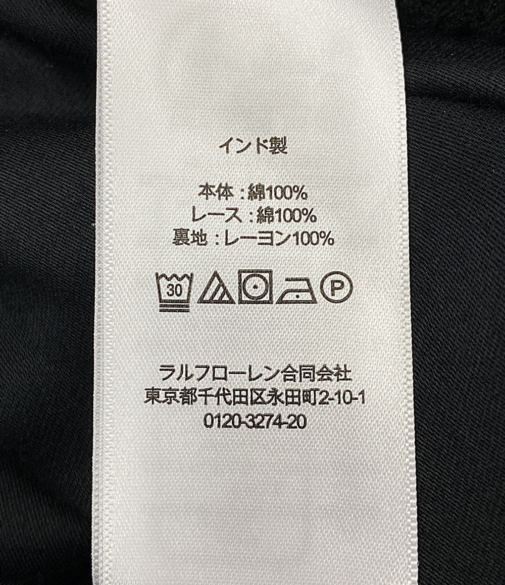 ポロ・ラルフローレン  半袖ワンピース フリルトリム コットン ボイル ドレス      レディース SIZE 4  POLO RALPH LAUREN