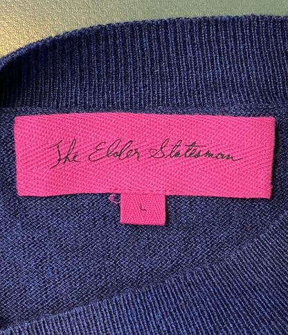 ジエルダーステイツマン ニット ネイビー 3720800060 メンズ SIZE L the elder statesman