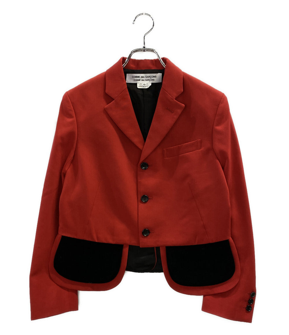 02aw COMME des GARCONS 飴ボタン変形ジャケット COMME des GARCONS HOMME PLUS 17SS ノーカラー縮絨ジャケット - cagicacoo