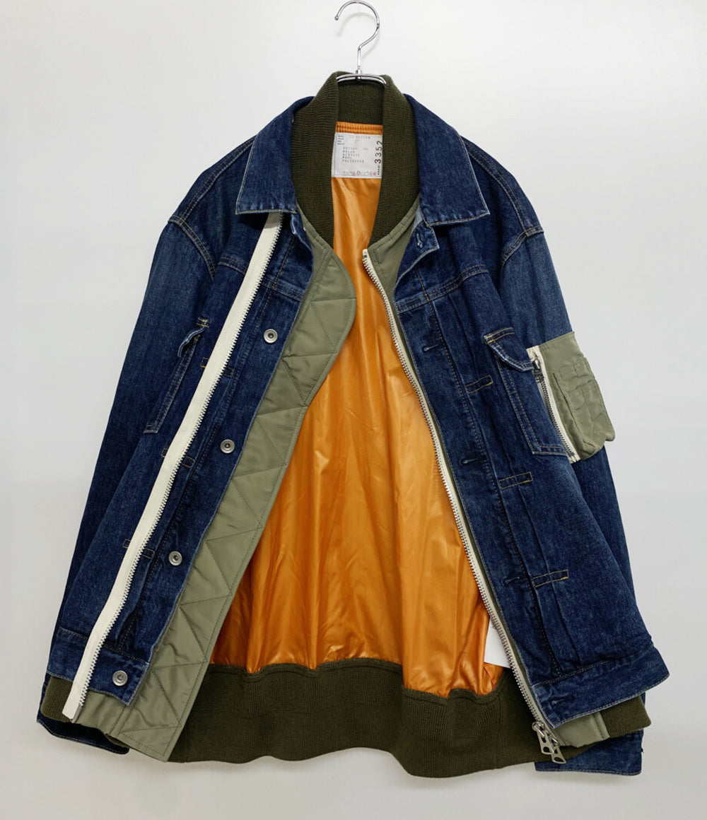 sacai 刺繍レースブルゾン　ジャンパー　ジャケット　サカイ sacai - 21SS サカイ sacai スターレース刺繍バイカージャケット