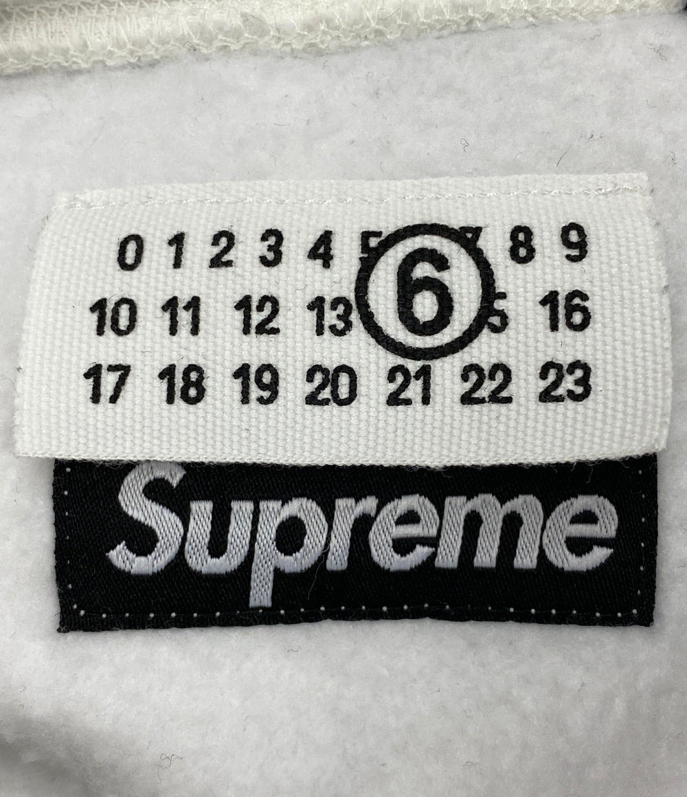 Supreme × MM6 Maison Margiela エムエムシックス メゾン マルジェラ パーカー Foil Box Logo ホワイト メンズ SIZE XL シュプリーム