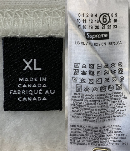 Supreme × MM6 Maison Margiela エムエムシックス メゾン マルジェラ パーカー Foil Box Logo ホワイト メンズ SIZE XL シュプリーム
