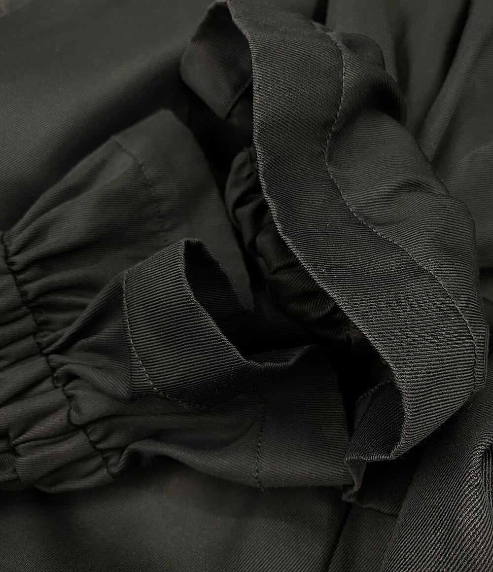 DOUBLE STANDARD CLOTHING トレンチコート ブラック フレアスリーブ レディース SIZE 38 ソブ ダブルスタンダード クロージング